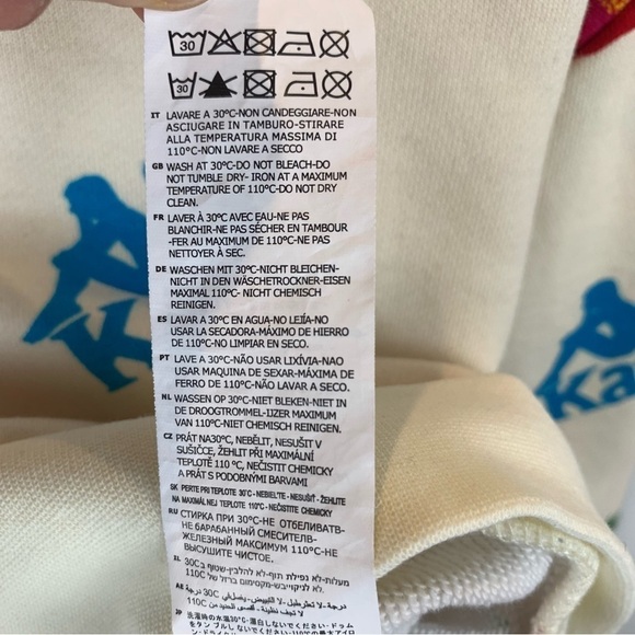 Kappa sz S Cropped Floral Hawaiian Orchid Logo Long Sleeve Sweatshirt Top - Picture 8 of 9